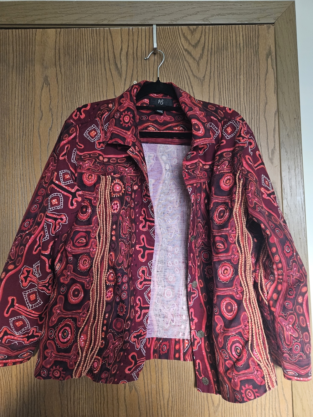 Red Patterned Women's Jacket